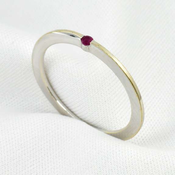 Versatile Thin WG Ring with Ruby