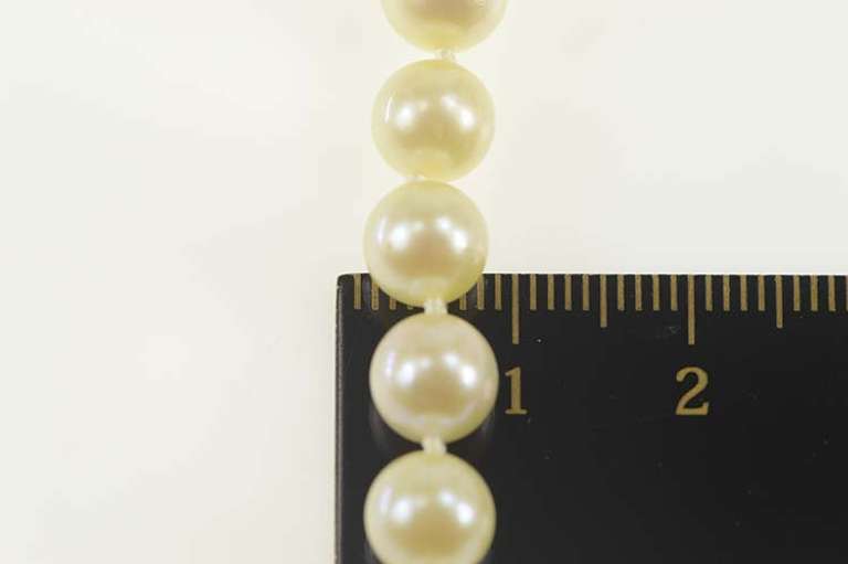 14K Yellow Gold Classic Retro Pearl Strand Statement Necklace