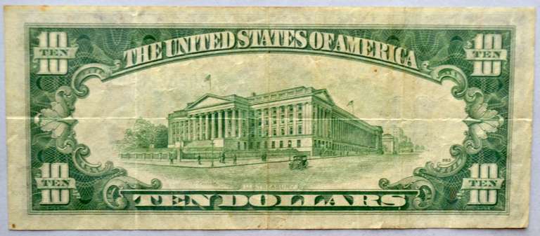 $10 1934 A North Africa Silver Certificate