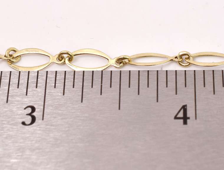 Incredible Oval Link Anklet in Yellow Gold