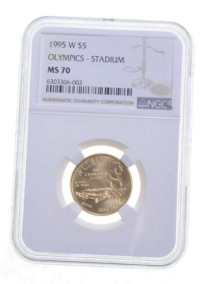 MS70 1995-W $5 XXVI Olympiad - Stadium Commemorative - Graded NGC