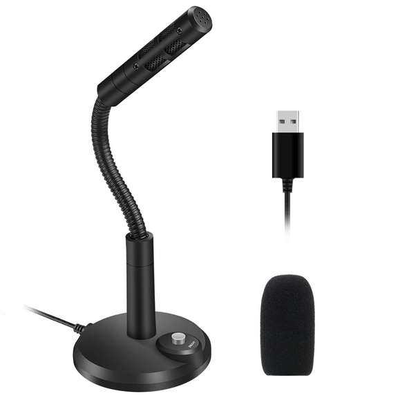 USB Stand Microphone Mini Condenser Microphone w Switch