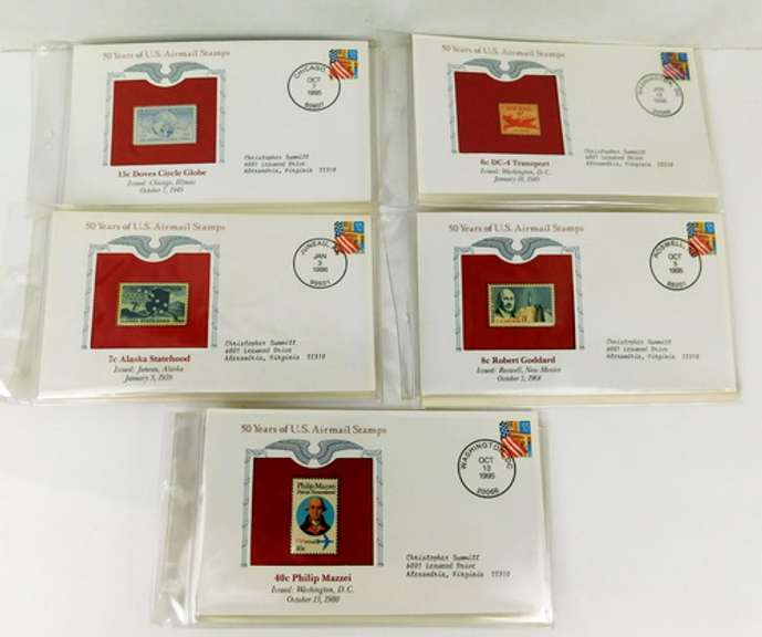 5 - 50 Years of U.S. Airmail Stamps Covers