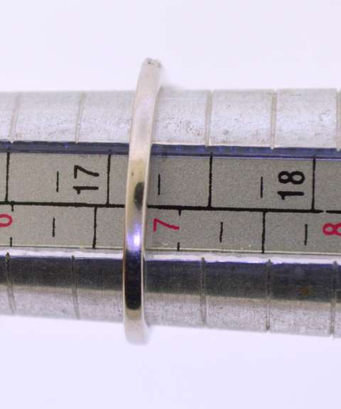 Sterling Silver Round Color Stone Ring