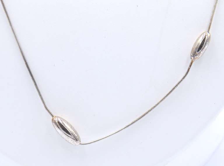 Italian Sterling Silver Long Chain Necklace