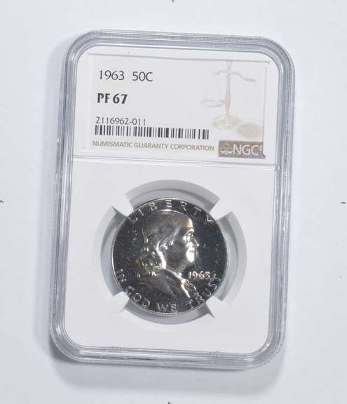 PF67 1963 Franklin Half Dollar - Graded NGC Great Color