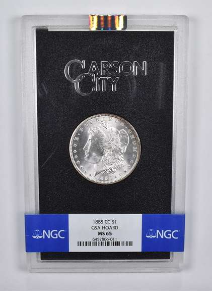 MS65 1885-CC Morgan Silver Dollar GSA Hoard NGC