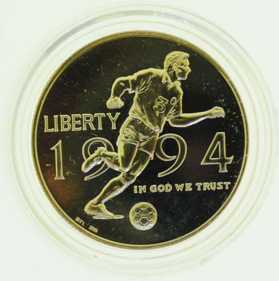 1994 World Cup USA Half Dollar with Original Box and COA