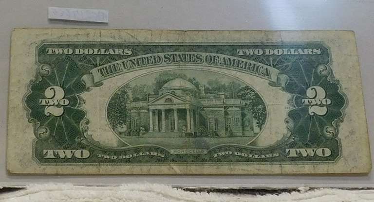 1953 Red Seal $2 US Note, Star Note