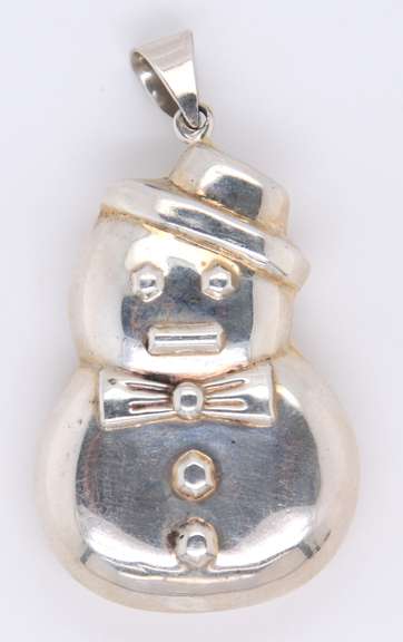 Sterling Silver Snowman Pendant