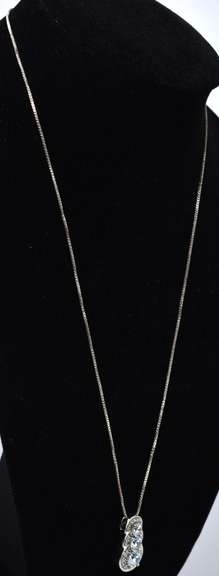 Sterling Silver CZ Necklace