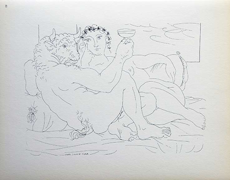 PABLO PICASSO, DRINKING MINOTAUR
