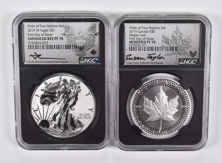 2019 Pride of 2 Nations *NGC PF70 FDI MERCANTI+TAYLOR*CANADIAN