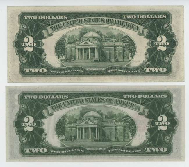 Superb Gem CU 1928-B & 1953-B Star $2 Notes