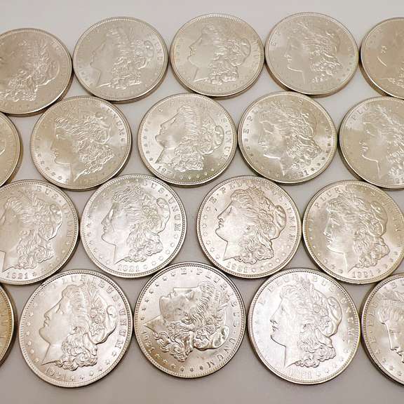 Lot of 20x 1921 Morgan Silver Dollars