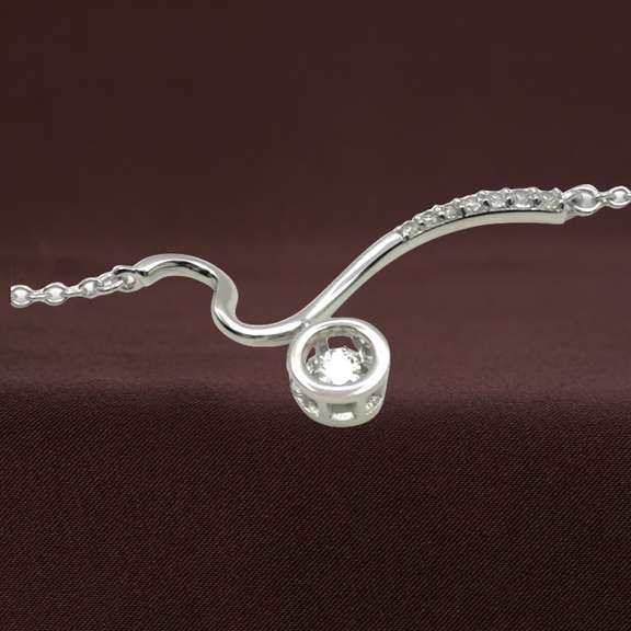 Simplicity wave Silver necklace