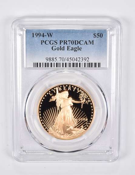 PR70 DCAM 1994-W $50 American Gold Eagle 1 Oz. .999 Fine Gold PCGS