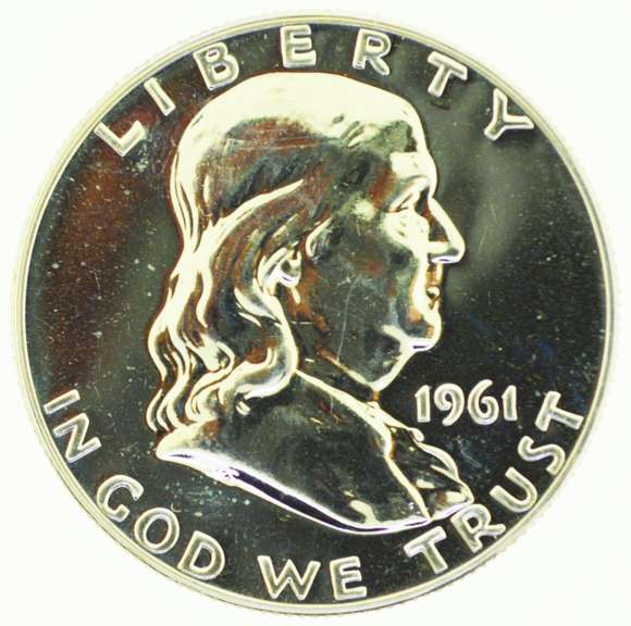 1961 Benjamin Franklin Half Dollar 50C US Coin