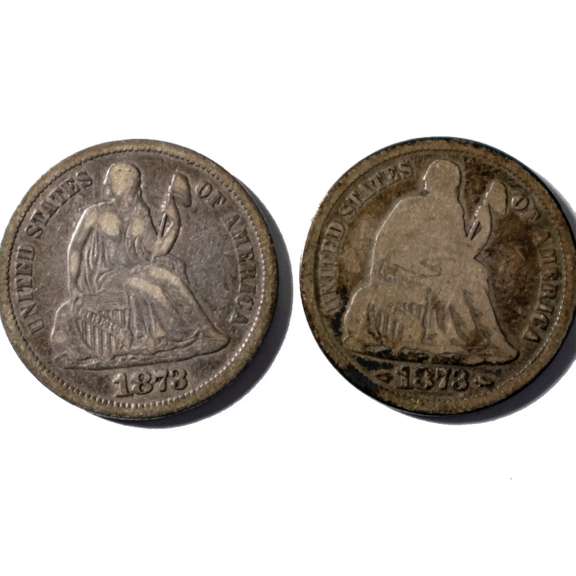 1873 1873 Closed 3 Seated Dimes
