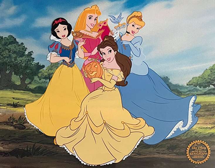 Disney, Princesses Cinderella, Belle, Snow White and Aurora