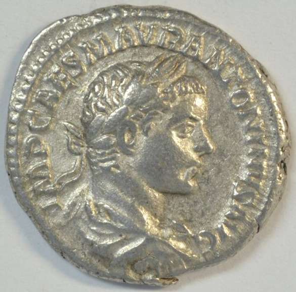 Mint State Roman Silver Denarius of Elagabalus, 218-222 AD