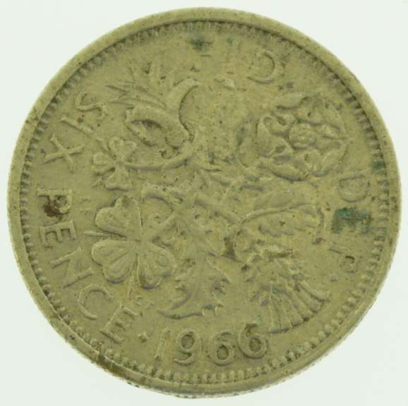 1960's lot of Three Six Pence Great Britain England Queen Elizabeth II UK Coin