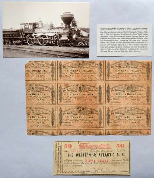 Aug 1 1862 50 Cent Western & Atlantic RR Coupon and Bill of Ladingn