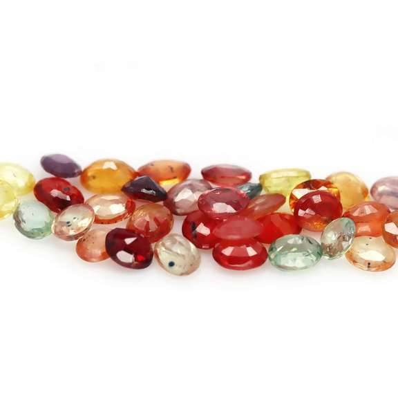 7.40ct heated only Autumn leaves Sapphire set