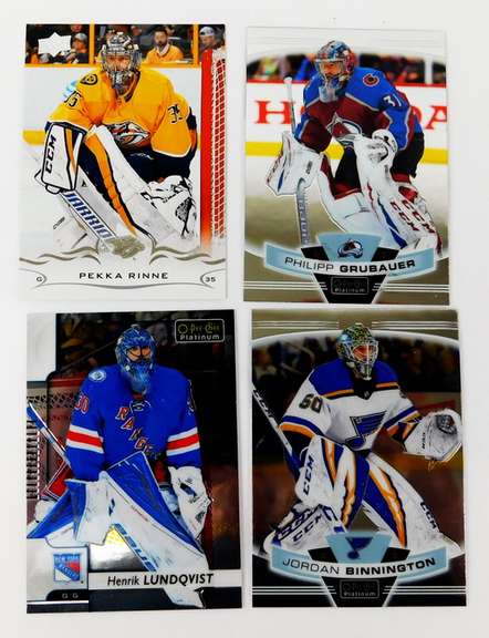 4 Hockey Goalie Trade Cards
