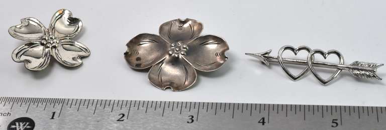 Lot Of Sterling Silver Pins
