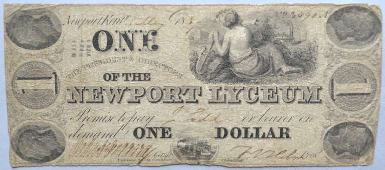 $1 Newport Lyceum Newport Kentucky Note