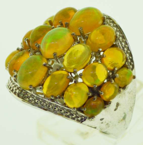 Sterling Silver Opal Color Stone Ring
