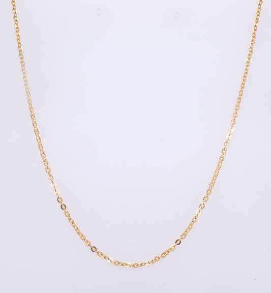 Elegant 18kt Rolo Chain Necklace