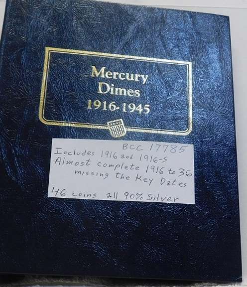 1916-36 Mercury Dimes, DeLuxe Holder