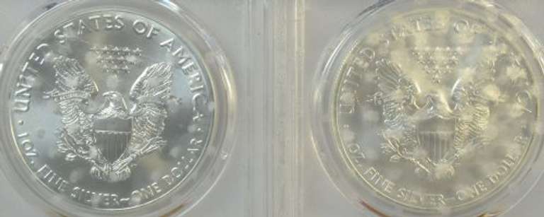 PCGS MS70 graded 2014-(S) & 2017 $1 Silver Eagle coins