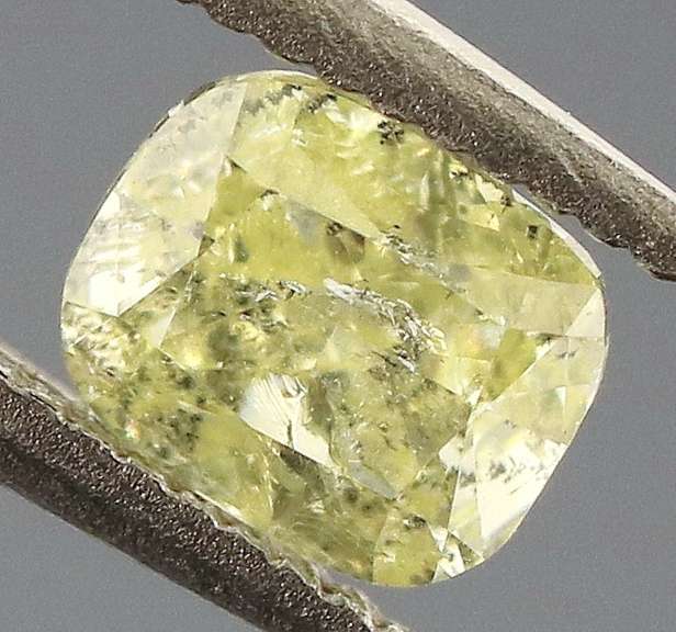 Rare .32ct cushion cut canary yellow Diamond