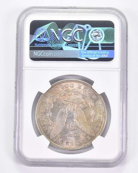 Mint Error MS61 1921 Morgan Silver Dollar OBV Struck Thru Graded NGC