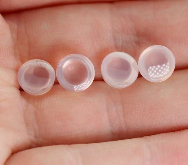 Glowing! 9.72ct powder pink Rose Quartz cabochon set