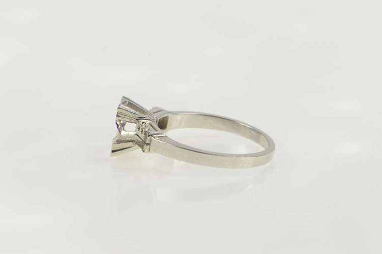 14K White Gold Vintage NOS 1950's 5.75mm Engagement Setting Ring