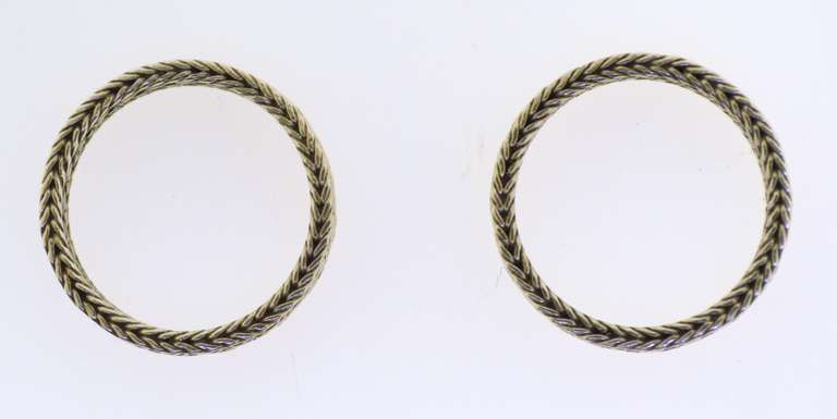 Sterling Silver Two Woven Bands