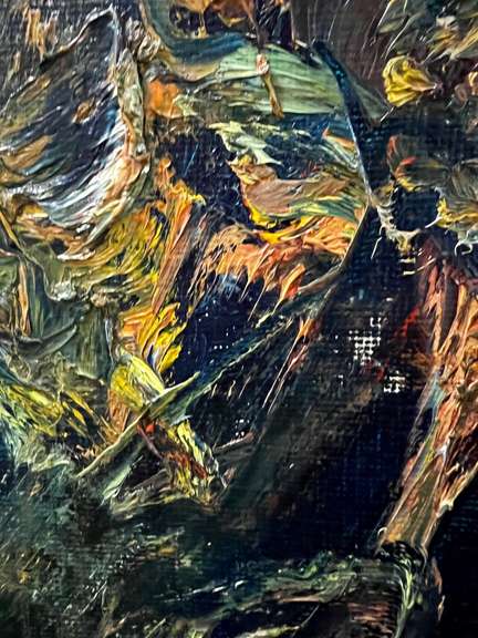 Autumn, extremely rare original oil on canvas hand signed by the artist