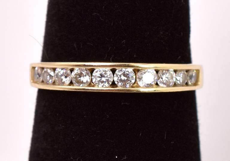 Fabulous CZ Band Ring in 14K Yellow Gold