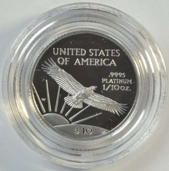 Pristine 1997-W Gem Proof pure Platinum Eagle in box/COA