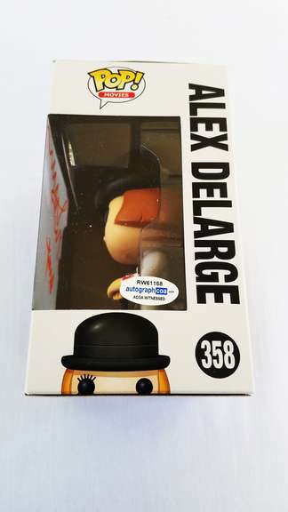 Malcolm McDowell Signed Clockwork Orange Funko Pop! #358 Alex ACOA Witness ITP