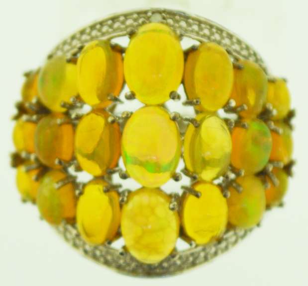 Sterling Silver Opal Color Stone Ring