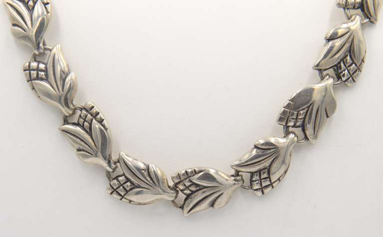 Vintage Sterling Silver Signed Pineapple Necklace