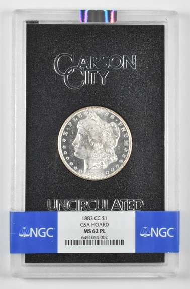 MS62 PL 1883-CC Morgan Silver Dollar - GSA Hoard - Graded NGC