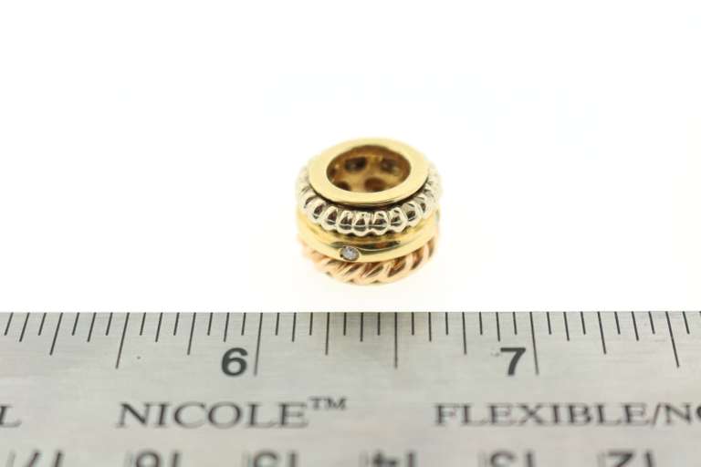 Unique White, Yellow, and Rose Gold Diamond Pendant- 18KT GOLD