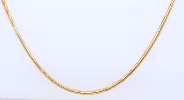 Popular Yellow Gold Snake Chain Necklace