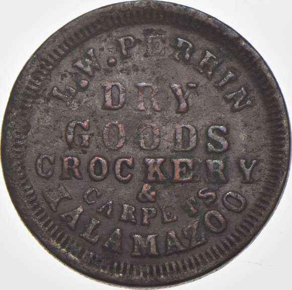 1863 L. W. Perrin Civil War Token R-4 530G